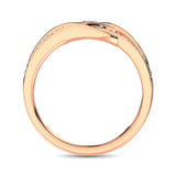 10K Rose Gold 1/20 Ct.Tw. Diamond Criss Cross Ring