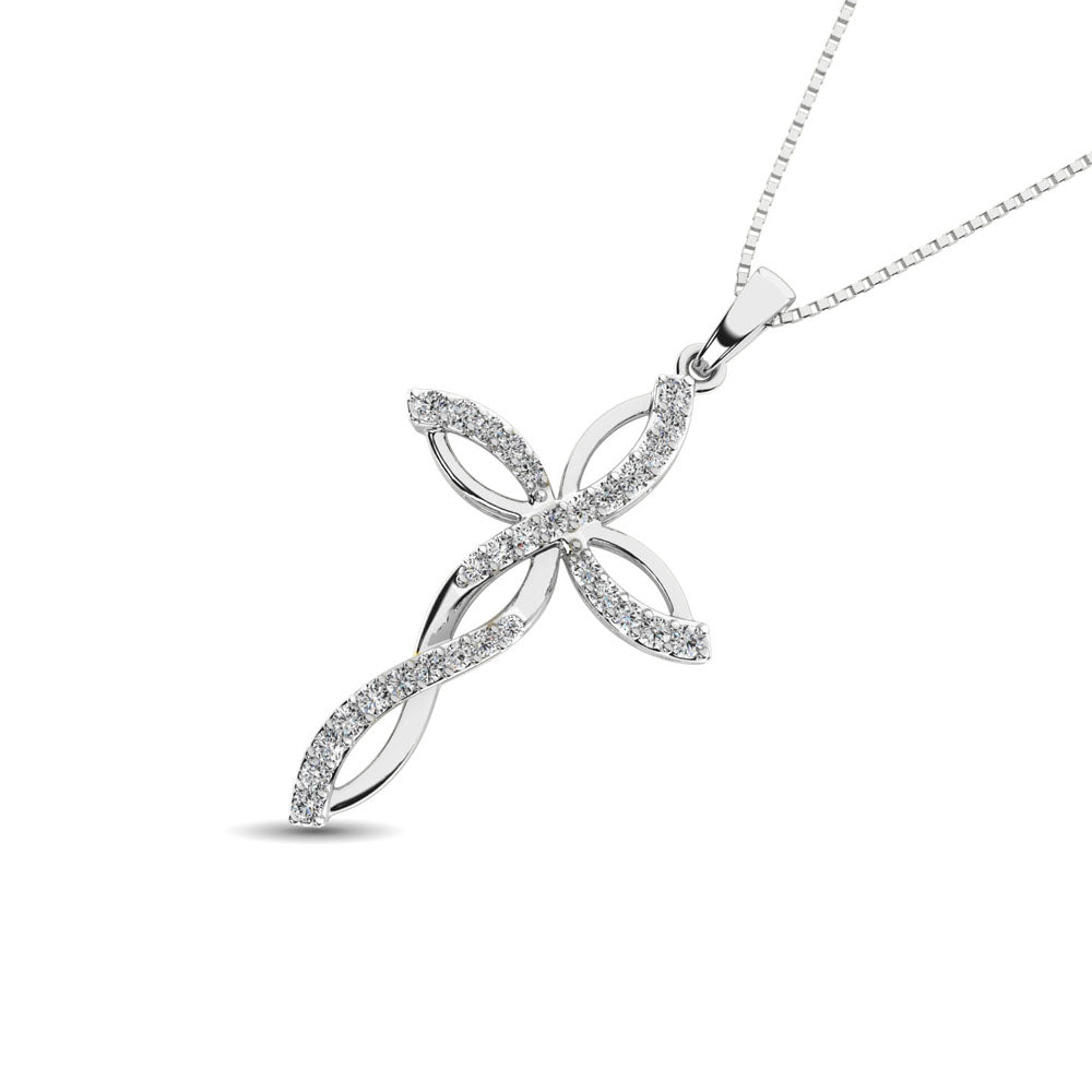 Diamond 1/5 Ct.Tw Twist cross Pendant