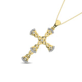 Gothic Style Diamond 1/6 Ct.Tw Cross Pendant in 10K Yellow Gold