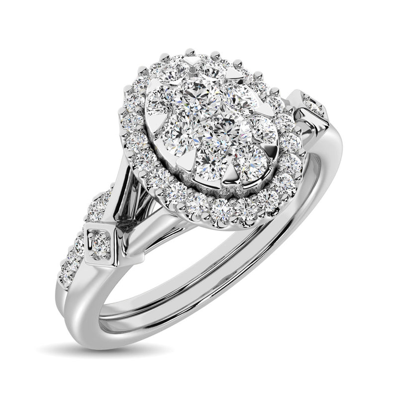 14K White Gold 1/2 Ctw Diamond Bridal Ring