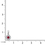 14K White Gold Diamond 1/4 Ct.Tw. and Ruby Pendant