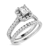 14K White Gold 1Ct.Tw. Diamond keyani Bridal Ring