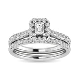 14K White Gold 1Ct.Tw. Diamond keyani Bridal Ring