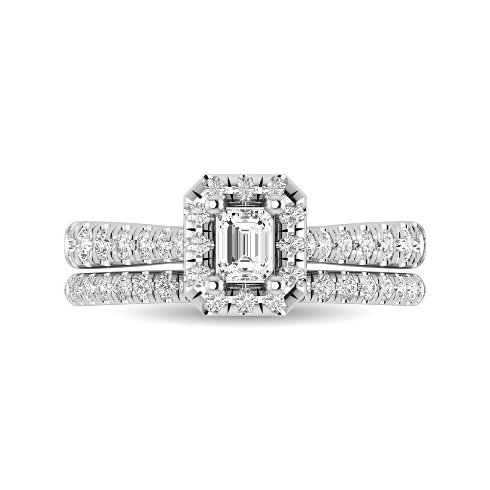 14K White Gold 1Ct.Tw. Diamond keyani Bridal Ring