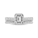 14K White Gold 1Ct.Tw. Diamond keyani Bridal Ring