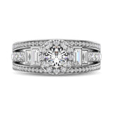 14K White Gold 1 1/2 Ctw Round Cut Diamond Engagement Ring