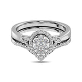 10K White Gold 1/2 Ctw Diamond Bridal Ring