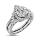 10K White Gold 1/2 Ctw Diamond Bridal Ring
