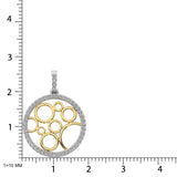 10K White Gold 1/4 Ct.Tw. Diamond Circle Pendant