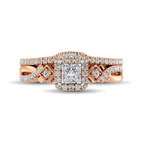 10K Rose Gold 2/5 Ct.Tw. Diamond Bridal Ring