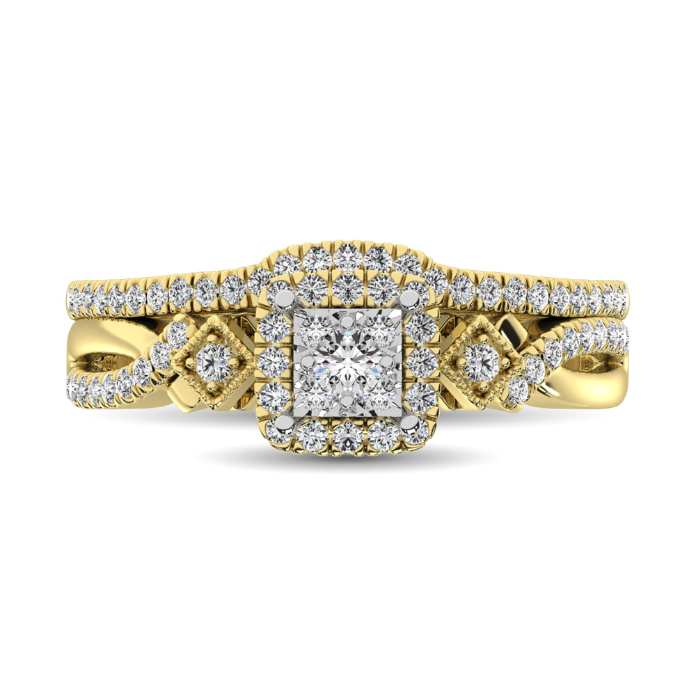 10K Yellow Gold 2/5 Ct.Tw. Diamond Bridal Ring