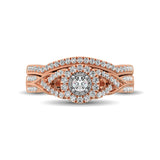 10K Rose Gold 1/2 Ct.Tw. Diamond Bridal Ring
