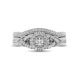 10K White Gold 1/2 Ct.Tw. Diamond Bridal Ring
