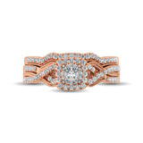 10K Rose Gold 1/2 Ct.Tw. Diamond Bridal Ring