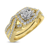 10K White Gold 1/2 Ct.Tw. Diamond Bridal Ring