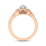 10K Rose Gold 1/2 Ct.Tw. Diamond Bridal Ring