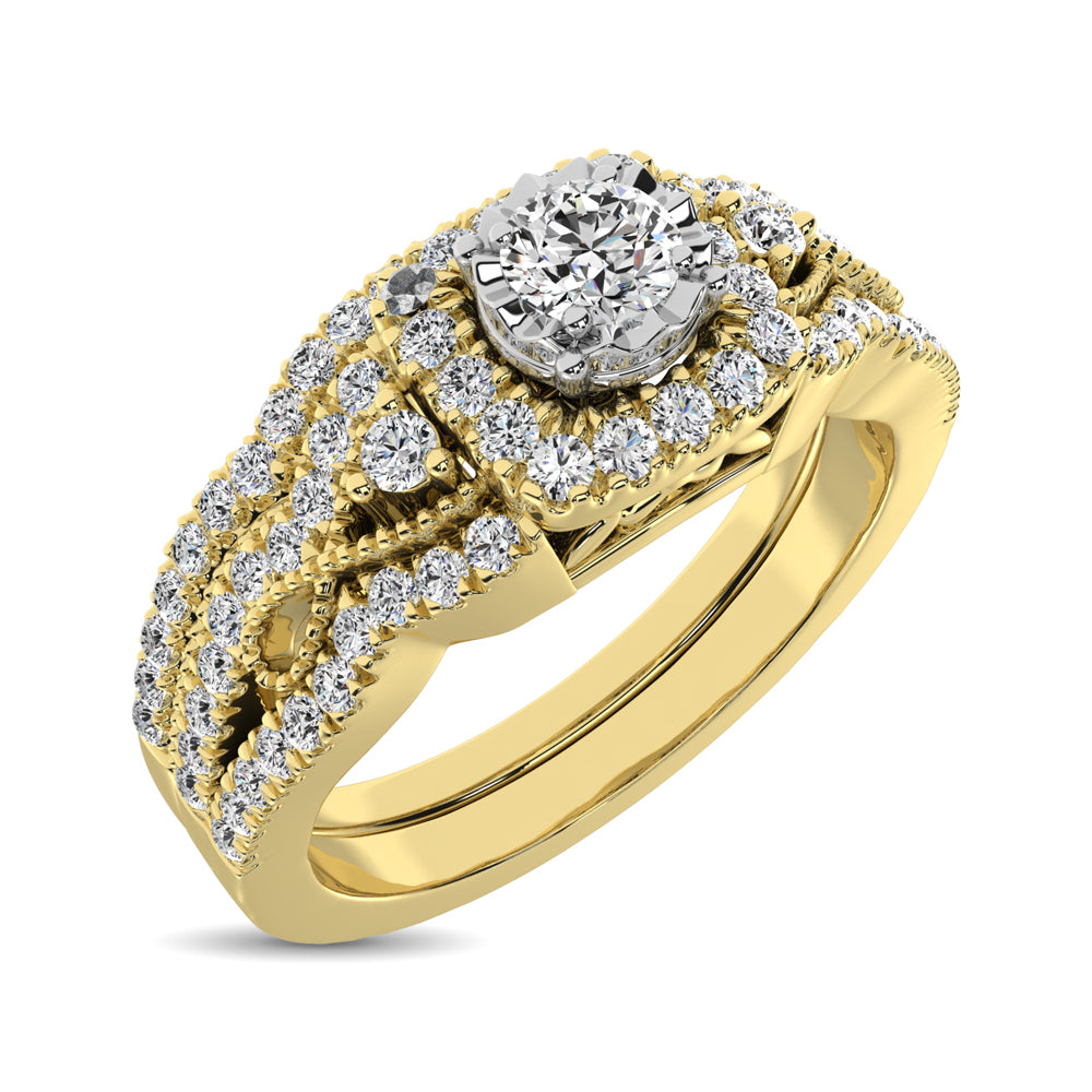 10K Yellow Gold 1/2 Ct.Tw. Diamond Bridal Ring