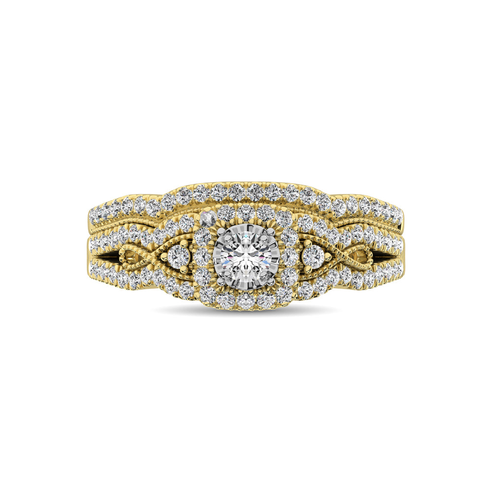 10K Yellow Gold 1/2 Ct.Tw. Diamond Bridal Ring
