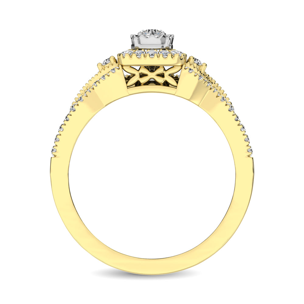 10K Yellow Gold 1/2 Ct.Tw. Diamond Bridal Ring