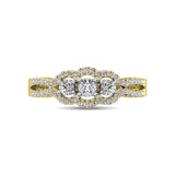 14K Yellow Gold 1/2 Ct.Tw. Diamond Engagement Ring