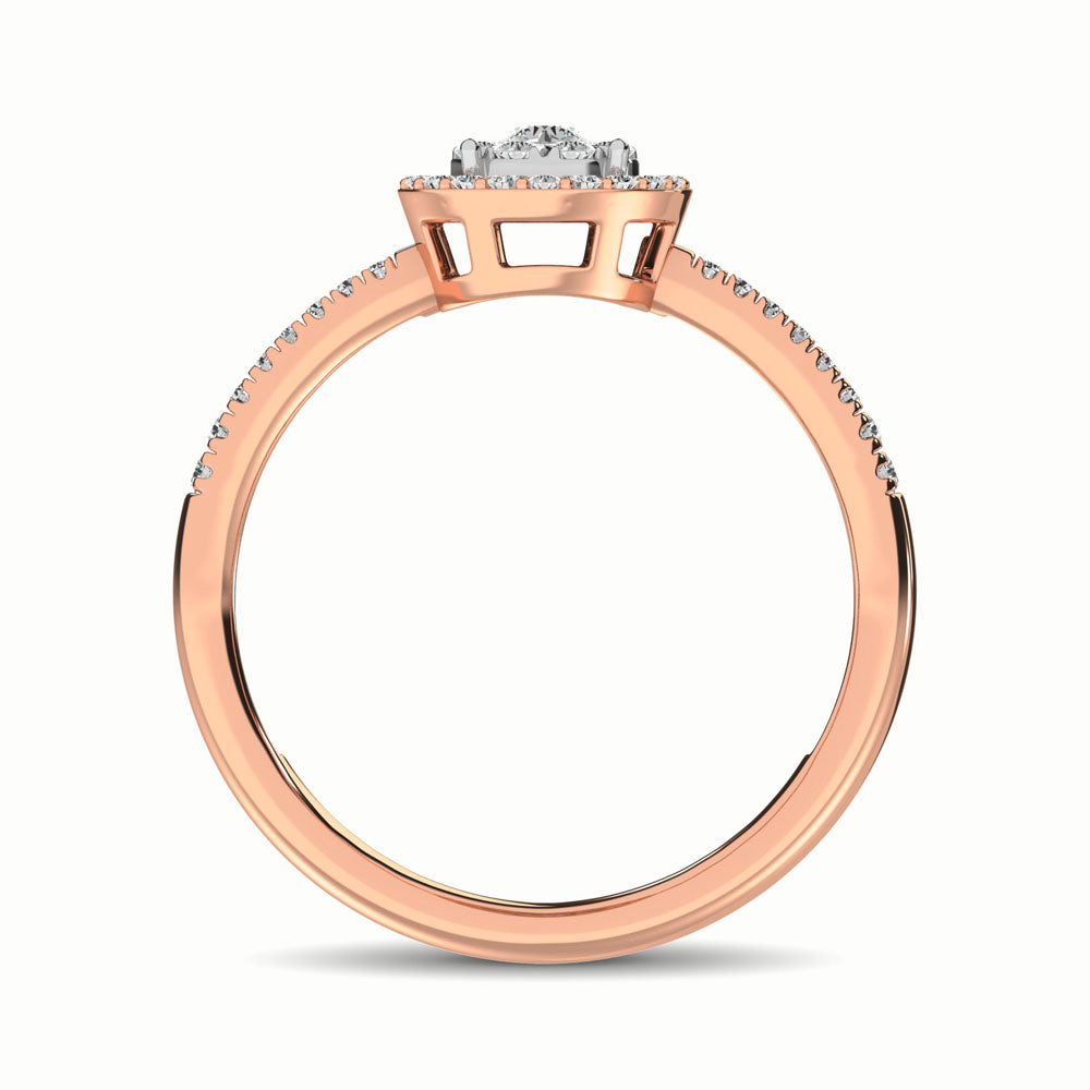 14K Rose Gold 1/3 Ct.Tw. Diamond Fashion Ring