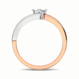 10K Two Tone 1/10 Ct.Tw. Diamond Engagement Ring