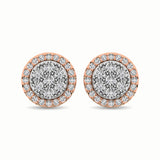 10K Two Tone 1/2 Ct.Tw. Diamond Stud Earrings