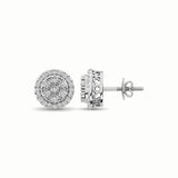 10K White Gold 1/2 Ct.Tw. Diamond Stud Earrings