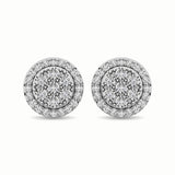 10K White Gold 1/2 Ct.Tw. Diamond Stud Earrings