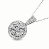 10K White Gold 1/2 Ct.Tw. Diamond Pendant