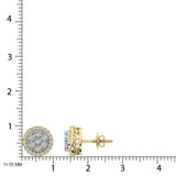 10K Two Tone 1/2 Ct.Tw. Diamond Stud Earrings