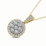 10K Two Tone 1/2 Ct.Tw. Diamond Pendant