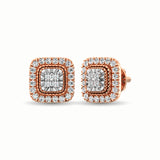 10K Rose Gold 1/3 Ct.Tw. Diamond Stud Earrings