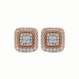 10K Rose Gold 1/3 Ct.Tw. Diamond Stud Earrings