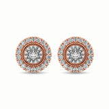 10K Rose Gold 1/3 Ct.Tw. Diamond Stud Earrings
