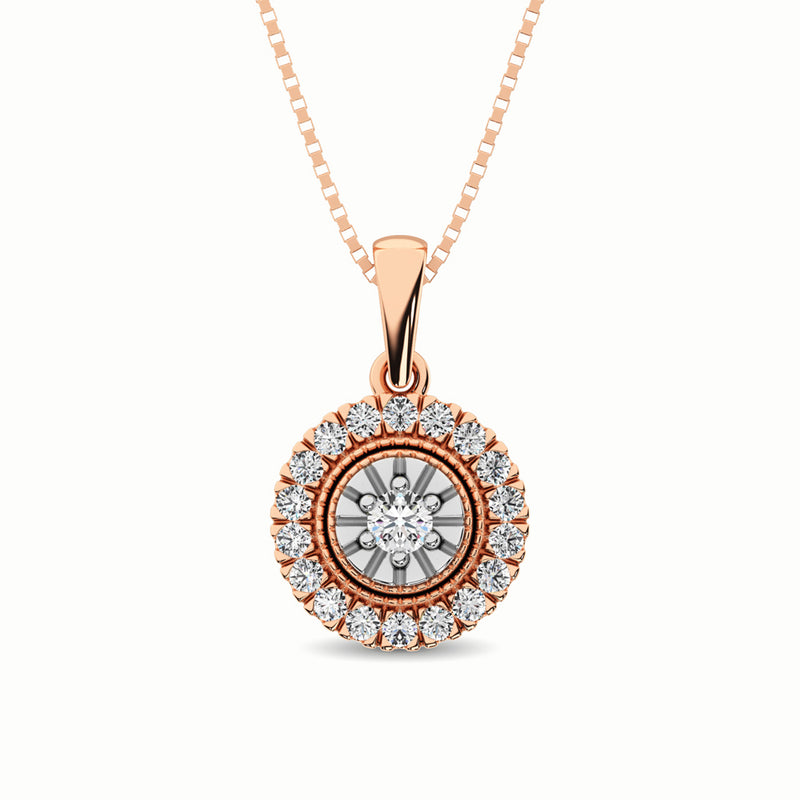 10K Rose Gold 1/6 Ct.Tw. Diamond Pendant