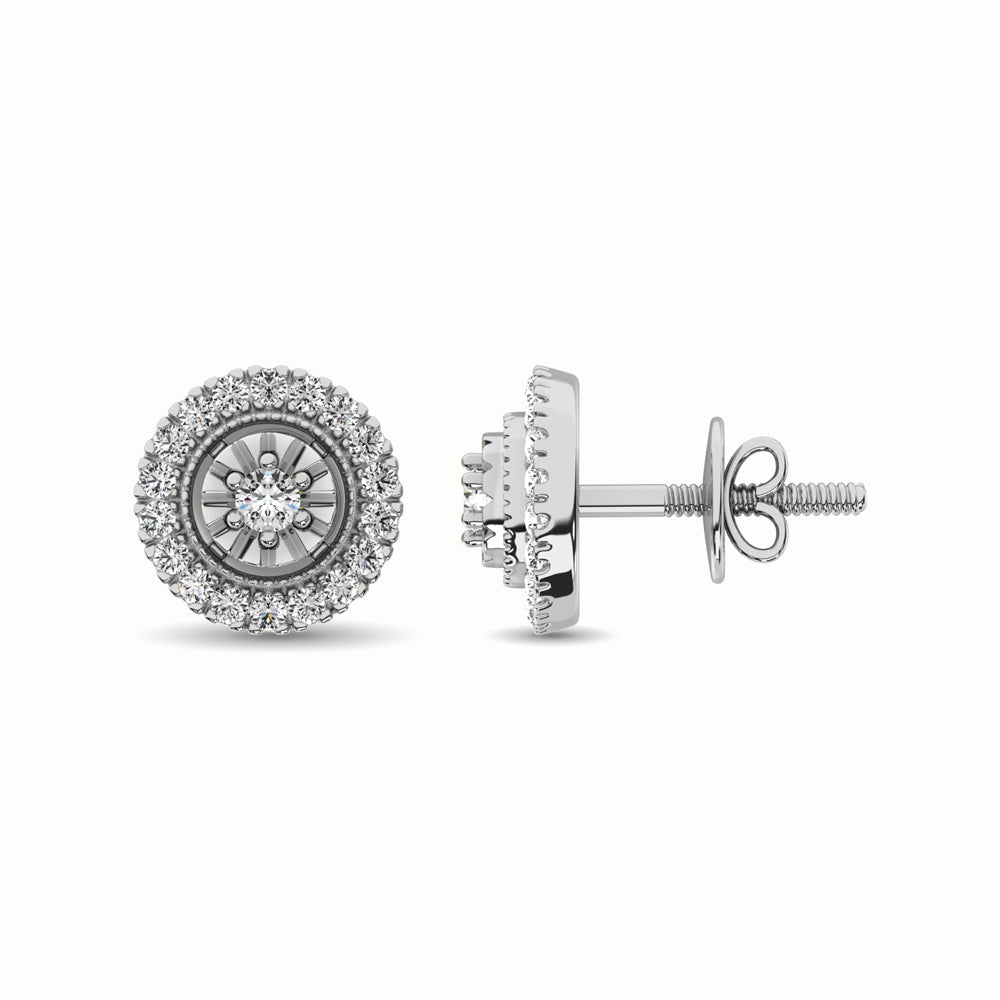 14K White Gold 1/3 Ct.Tw. Diamond Stud Earrings