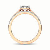 10K Rose Gold 1/3 Ct.Tw. Diamond Engagement Ring