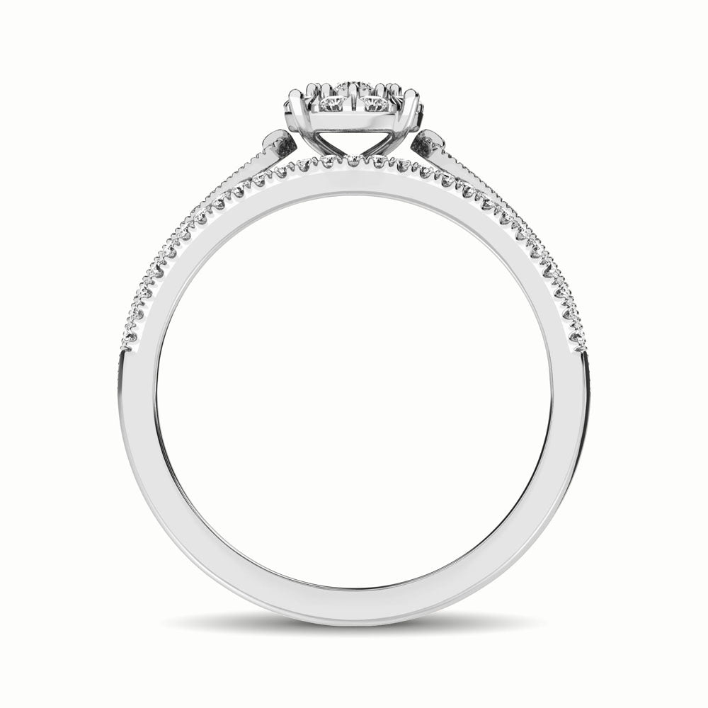 10K White Gold 1/3 Ct.Tw. Diamond Engagement Ring