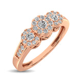 10K Rose Gold 1/3 Ct.Tw. Diamond Fashion Ring