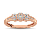10K Rose Gold 1/3 Ct.Tw. Diamond Fashion Ring