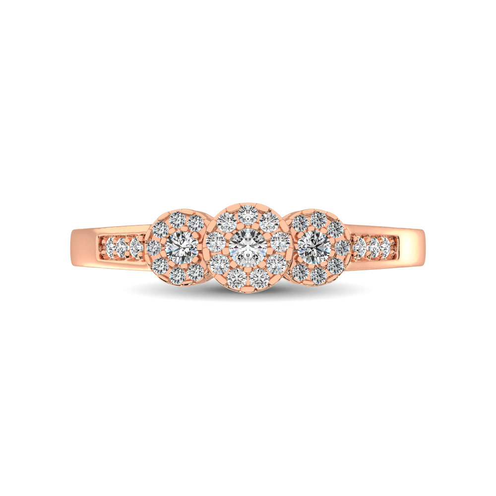 10K Rose Gold 1/3 Ct.Tw. Diamond Fashion Ring