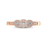 10K Rose Gold 1/3 Ct.Tw. Diamond Fashion Ring