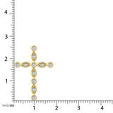 10K Yellow Gold 1/6 Ct.Tw. Diamond Cross Pendant
