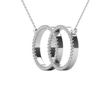 Diamond 1/5  Ct.Tw. Double circle Pendant