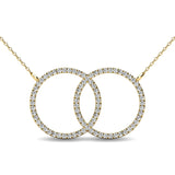10K Yellow Gold 1/5 Ct.Tw. Diamond Circle Necklace