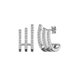14K White Gold 1/4 Ct.Tw. Diamond Fashion Earrings