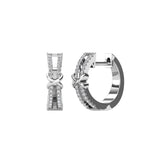 10K White Gold 1/6 Ct.Tw. Diamond Hoop Earrings