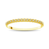 14K Yellow Gold Diamond 1 Ct.Tw. Bangle With Milgrain Details