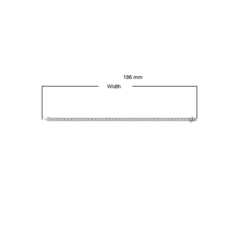 14K White Gold Diamond 1 3/4 Ct.Tw. Bracelet With Milgrain Details